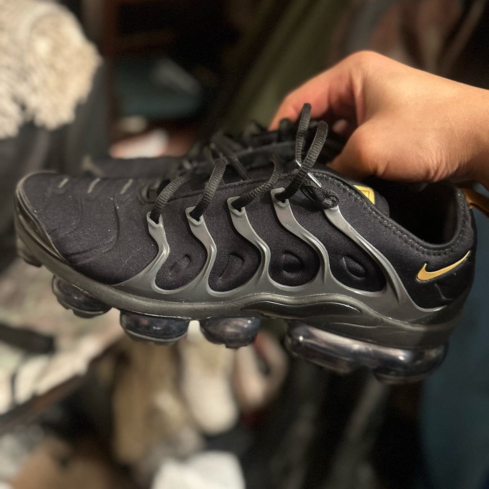 Nike Black and Gray Air VaporMax Plus Sneakers